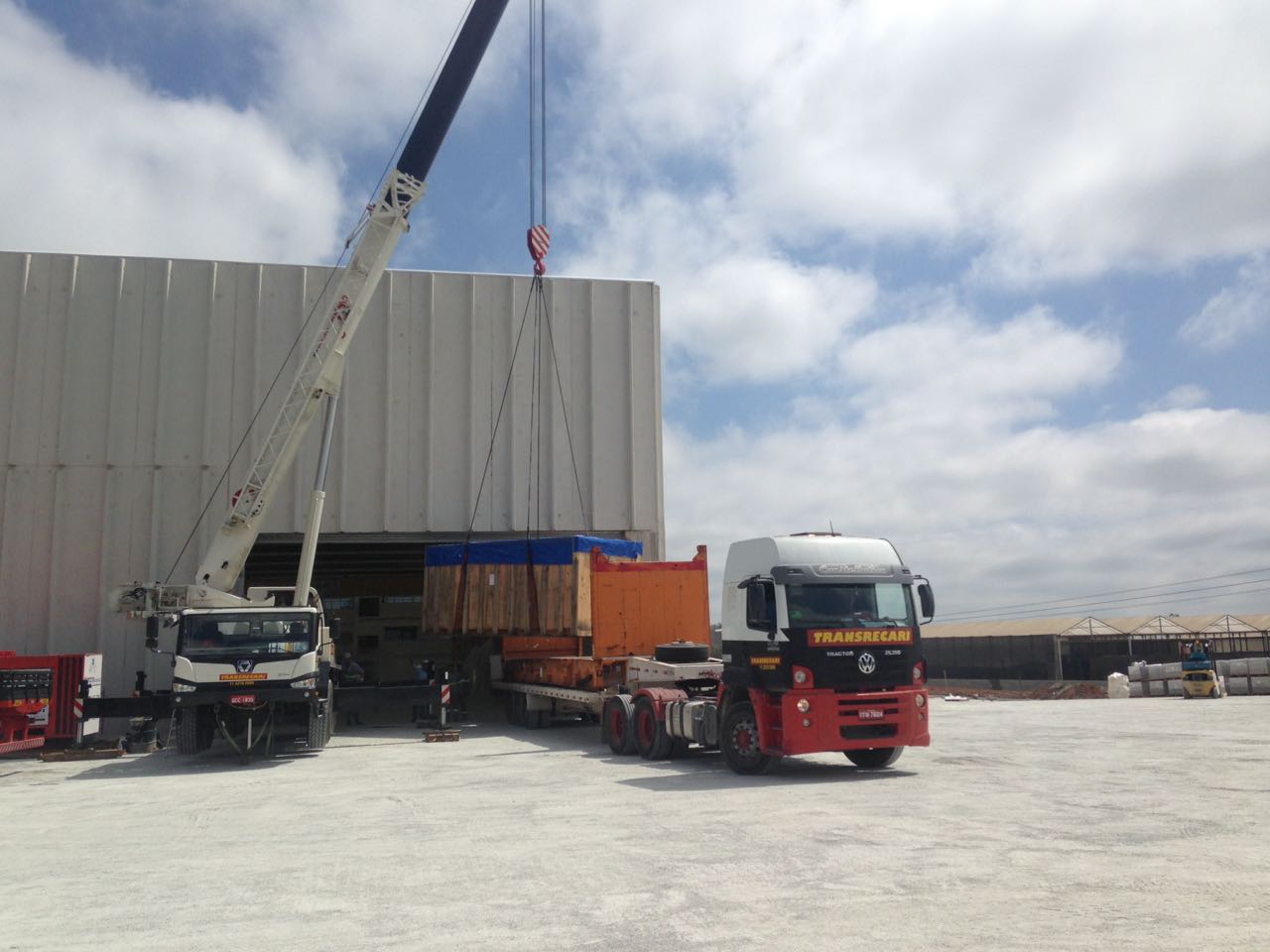 Transporte de equipamentos